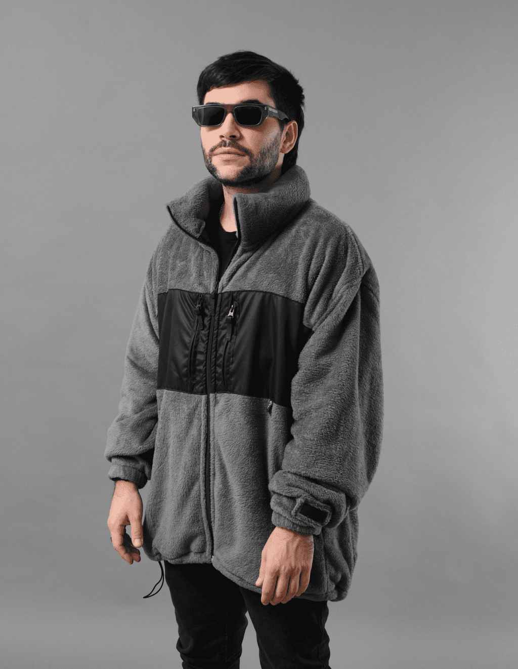 Gray Soft Fleece Jacket