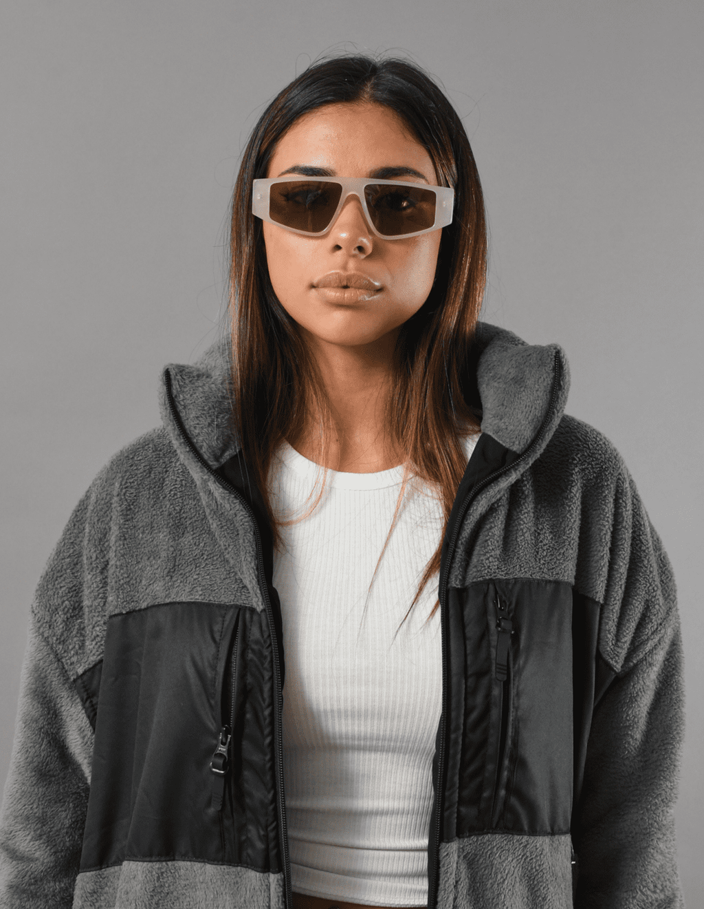 Gray Soft Fleece Jacket