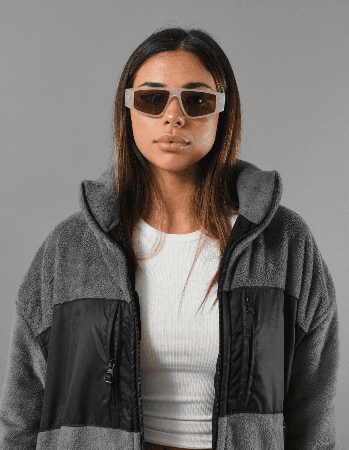 Gray Soft Fleece Jacket