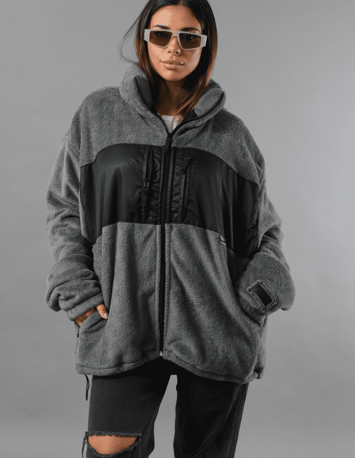 Gray Soft Fleece Jacket