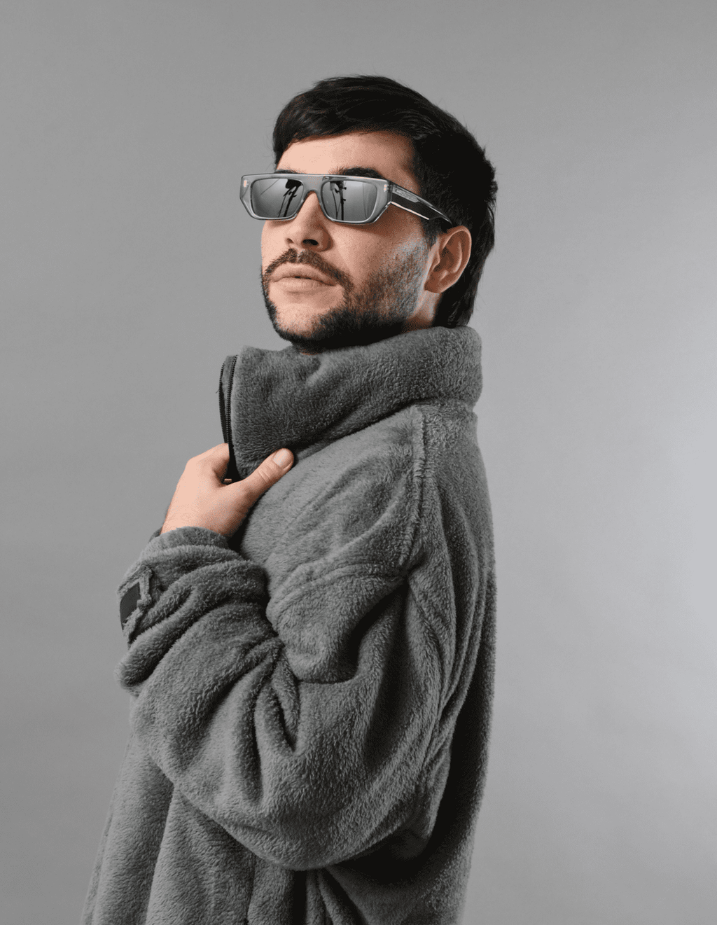 Gray Soft Fleece Jacket