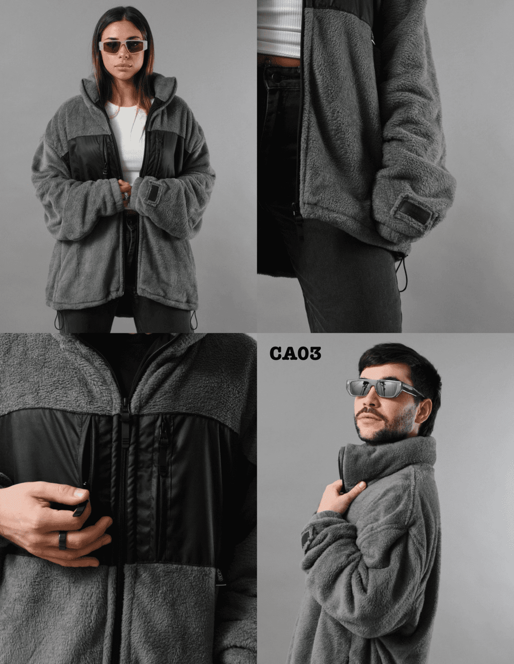 Gray Soft Fleece Jacket