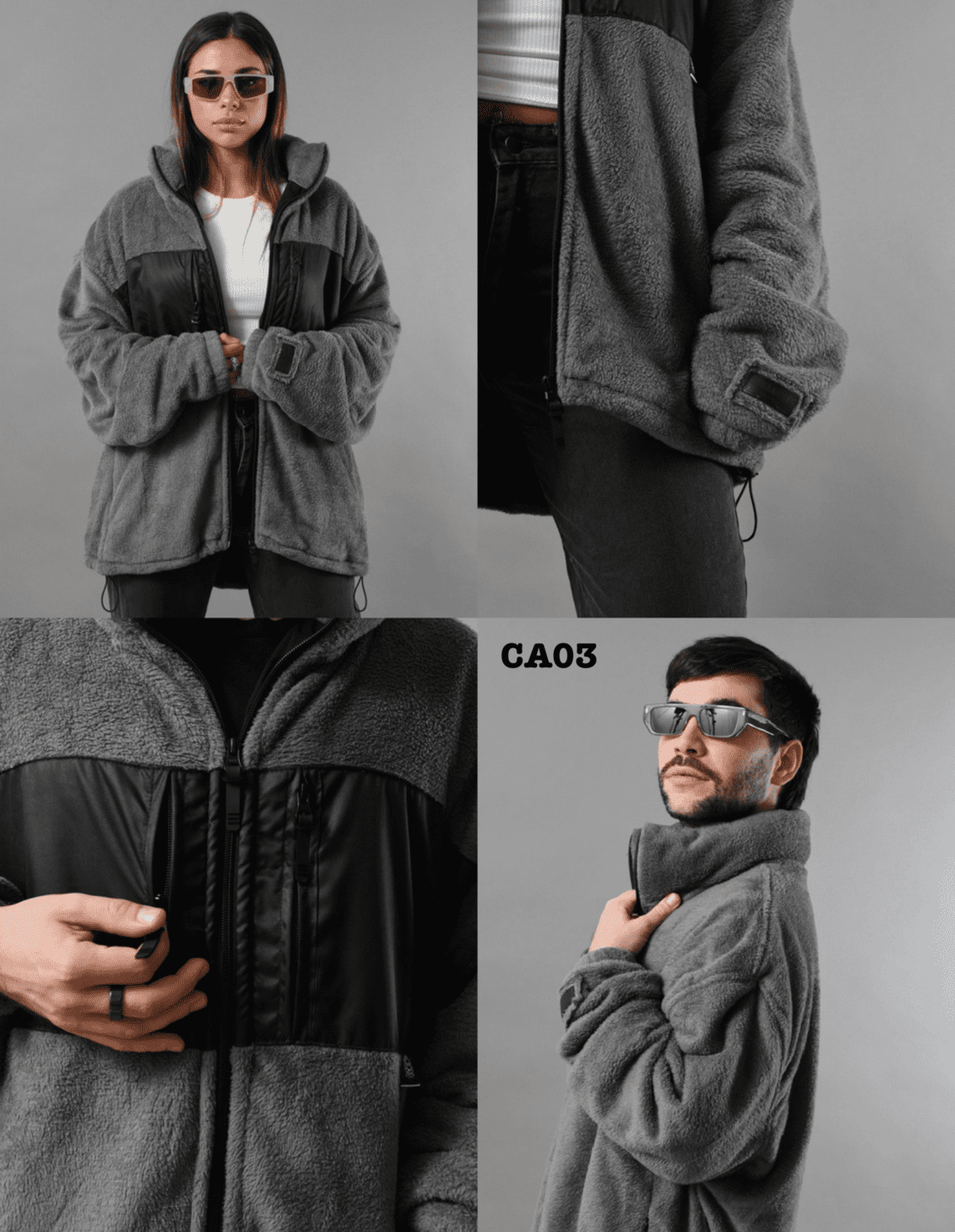 Gray Soft Fleece Jacket
