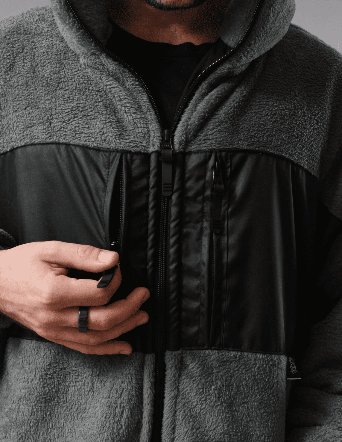 Gray Soft Fleece Jacket
