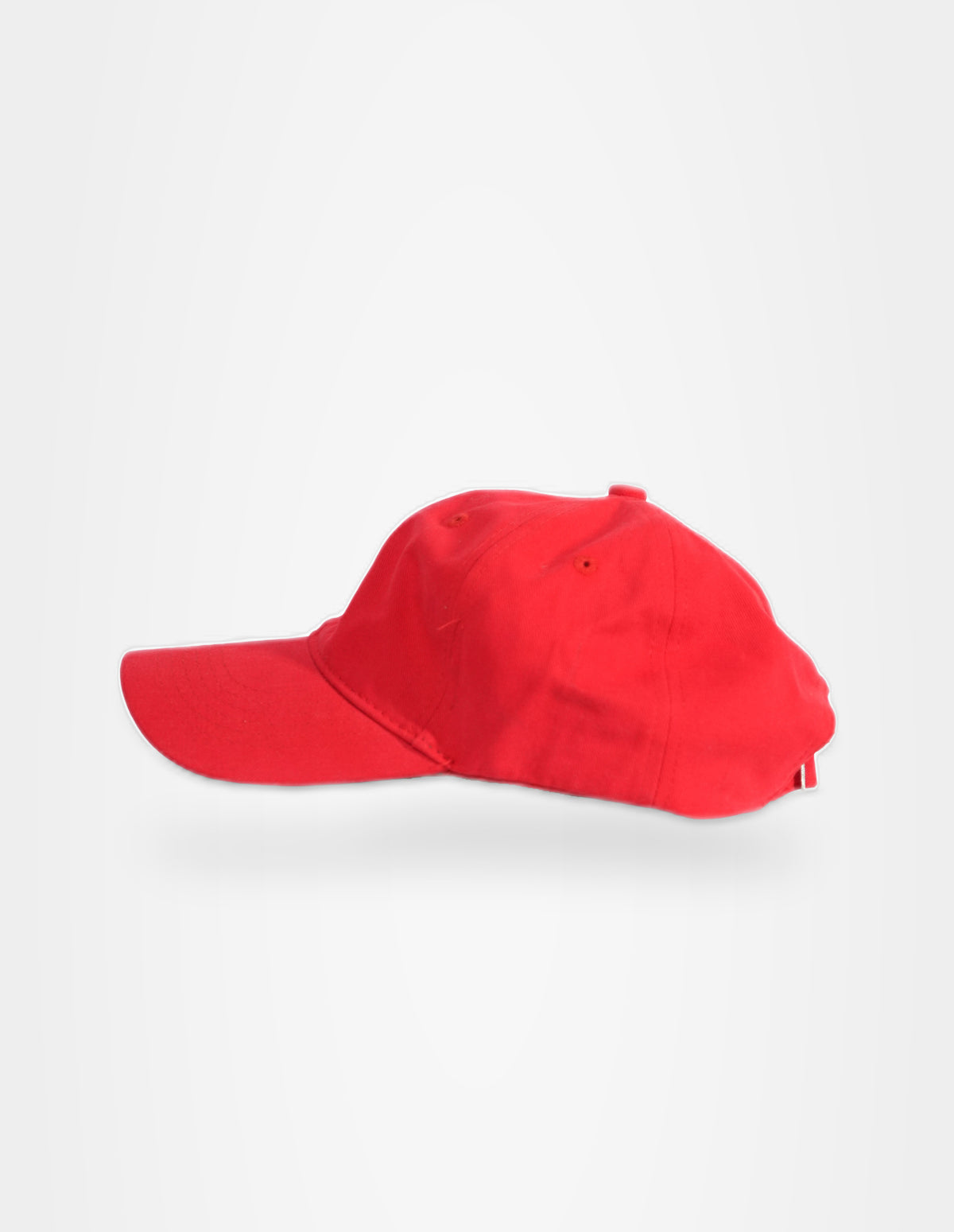 Too Hot to Behave Red Cap — left view — Studio Joshua August 2026 — GO49-03