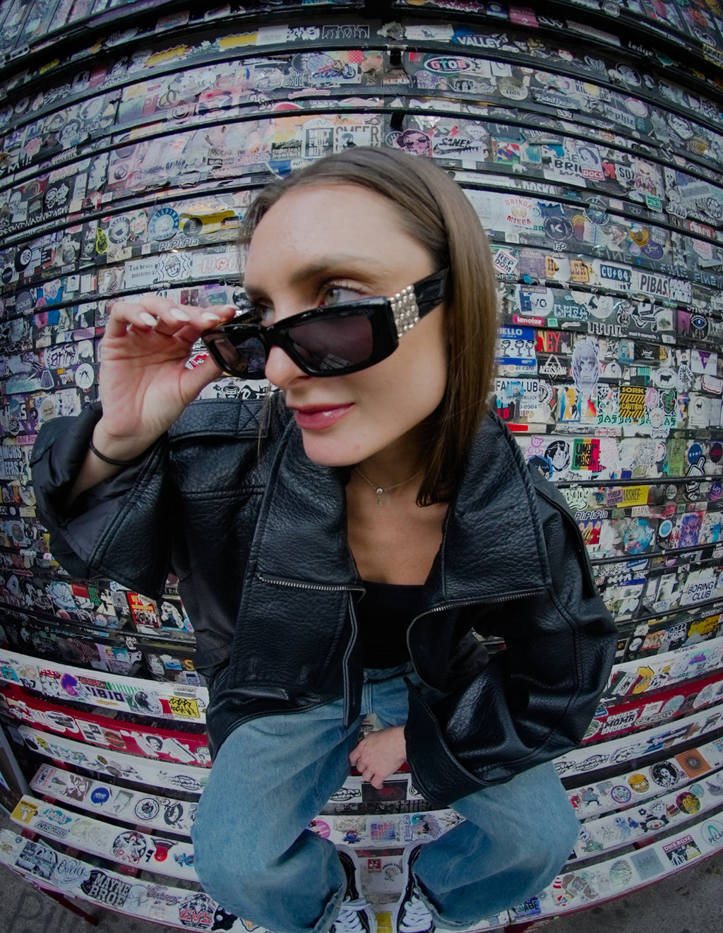 Croco Black Sunglasses
