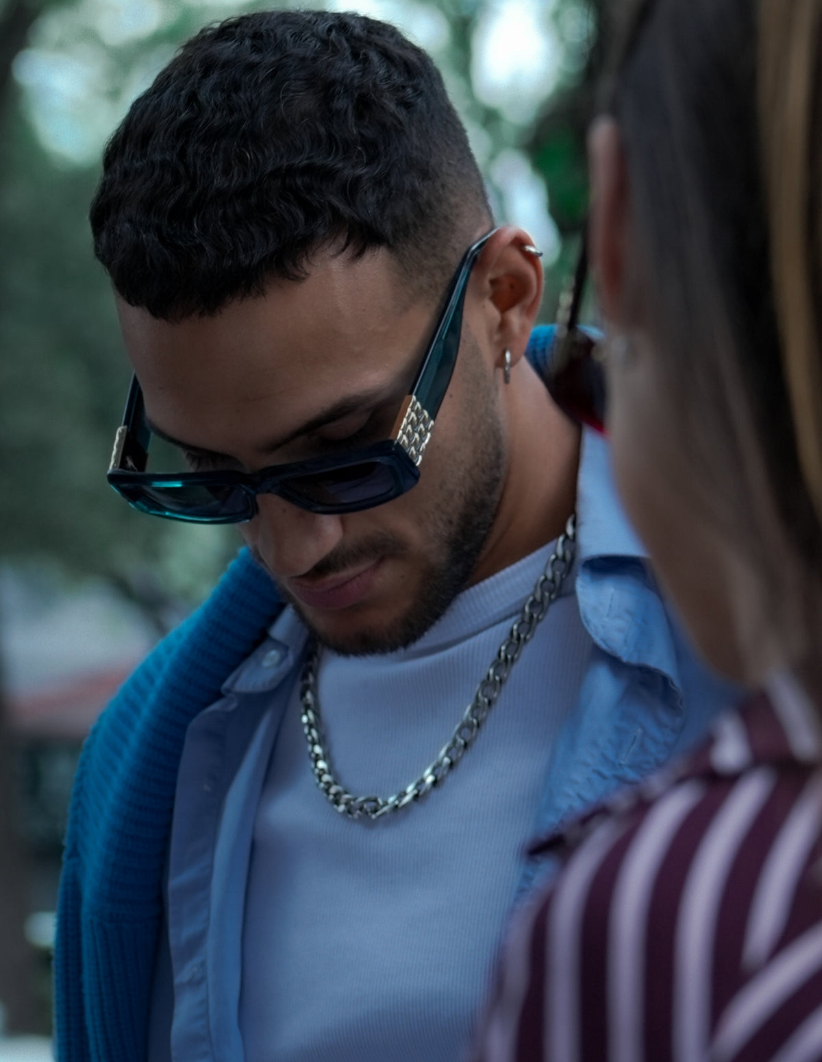 Croco Blue Sunglasses