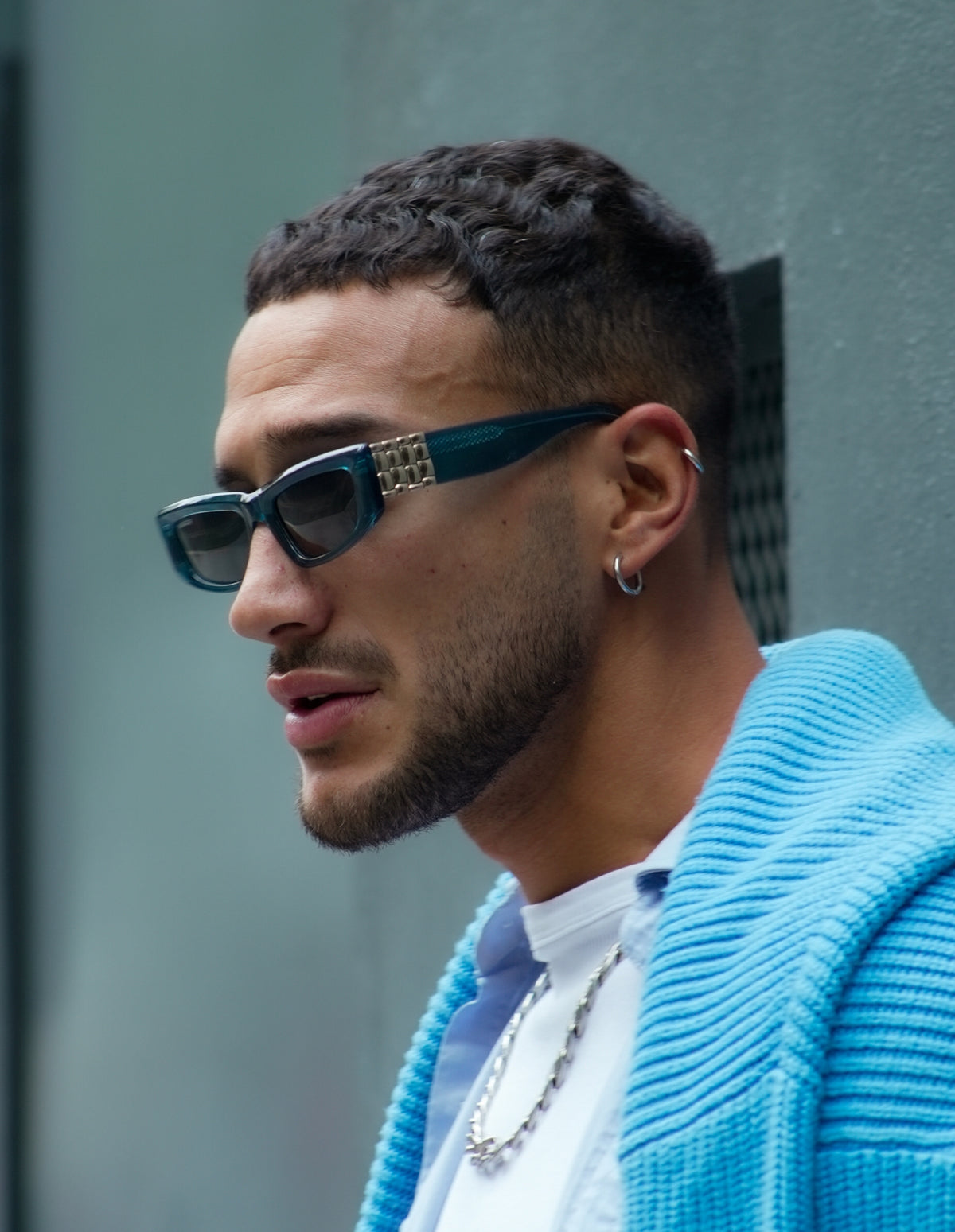 Croco Blue Sunglasses