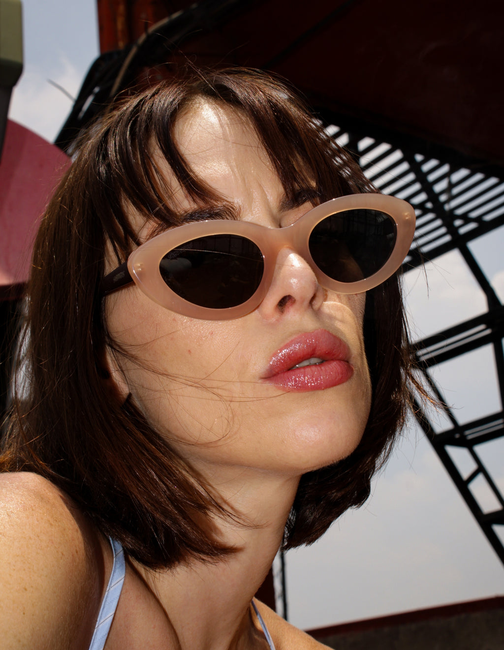 Sunkiss Beige & Gray Sunglasses
