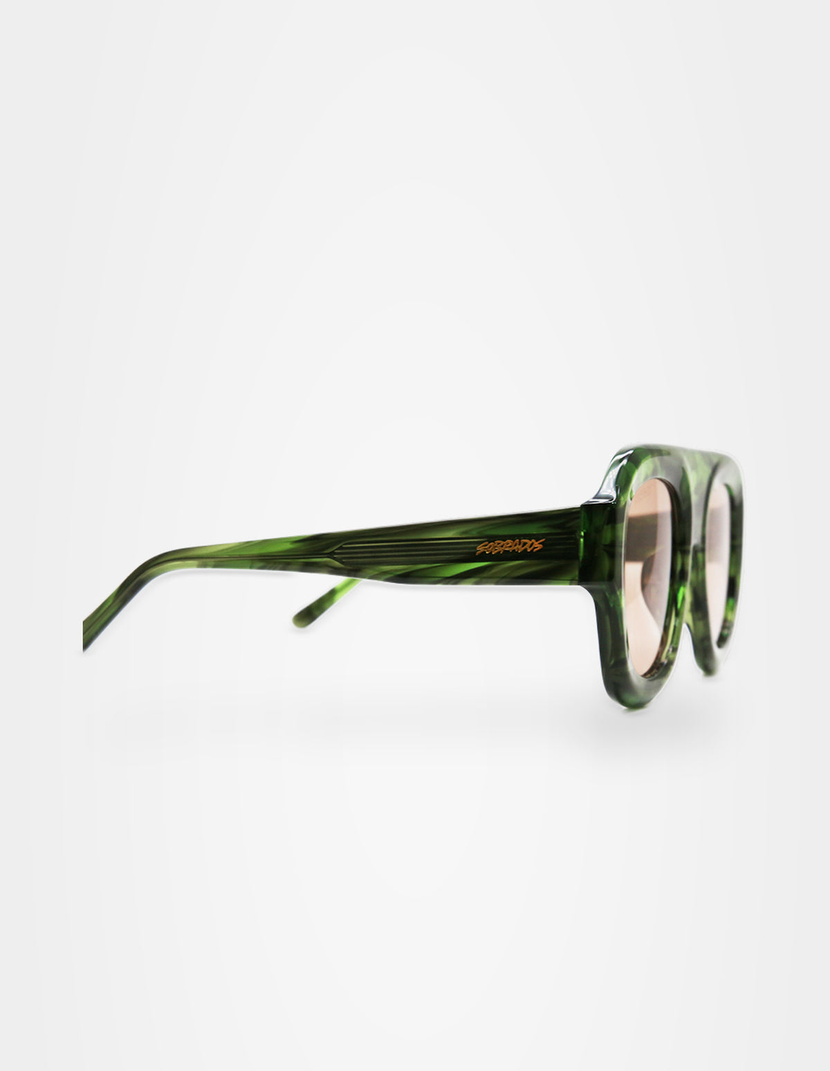 Alton Green Shell sunglasses – left three-quarter view – Sobrados