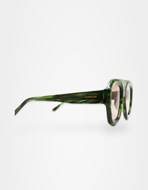 Alton Green Shell sunglasses – left three-quarter view – Sobrados