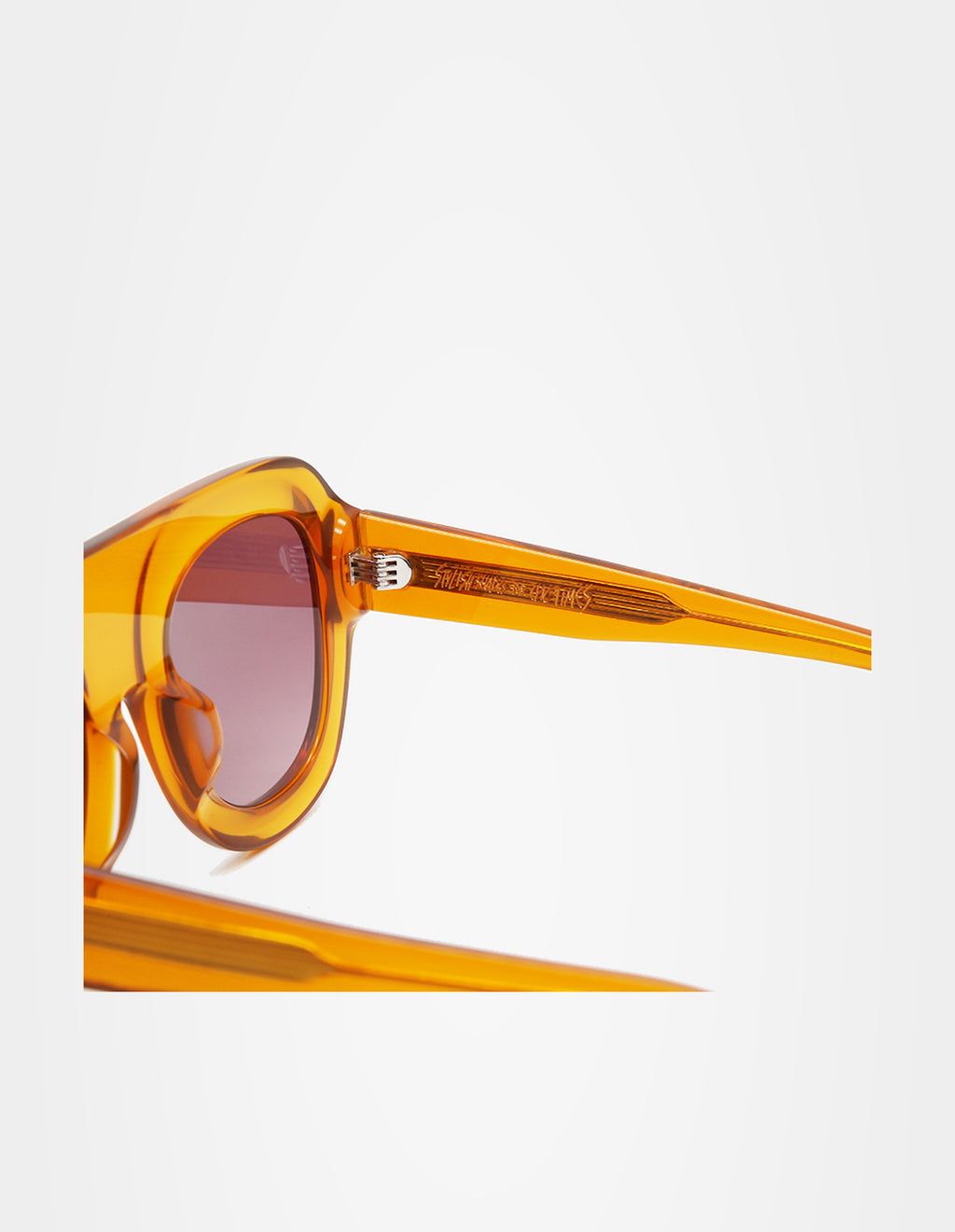 Alton Orange sunglasses – temple detail – Sobrados