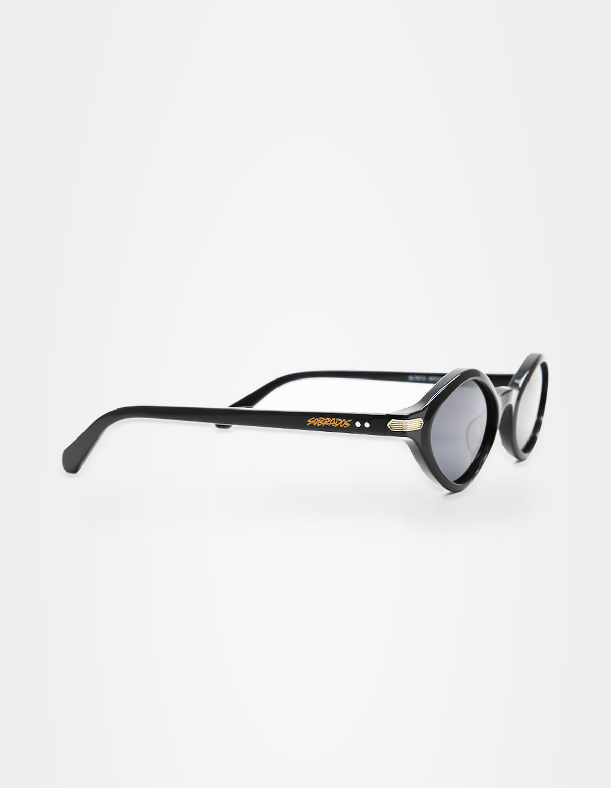 Sunrush Black sunglasses – left three-quarter view – Sobrados