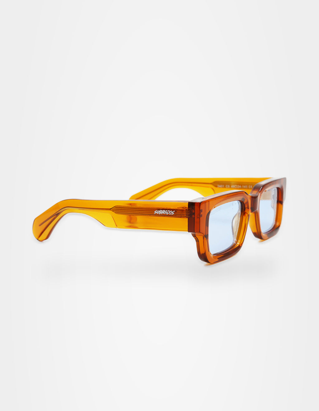 Cherif Orange sunglasses – left three-quarter view – Sobrados
