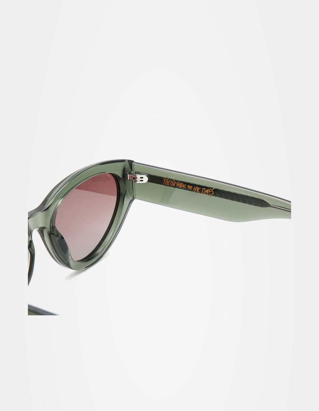 Cabo Verde Olive sunglasses – temple detail – Sobrados