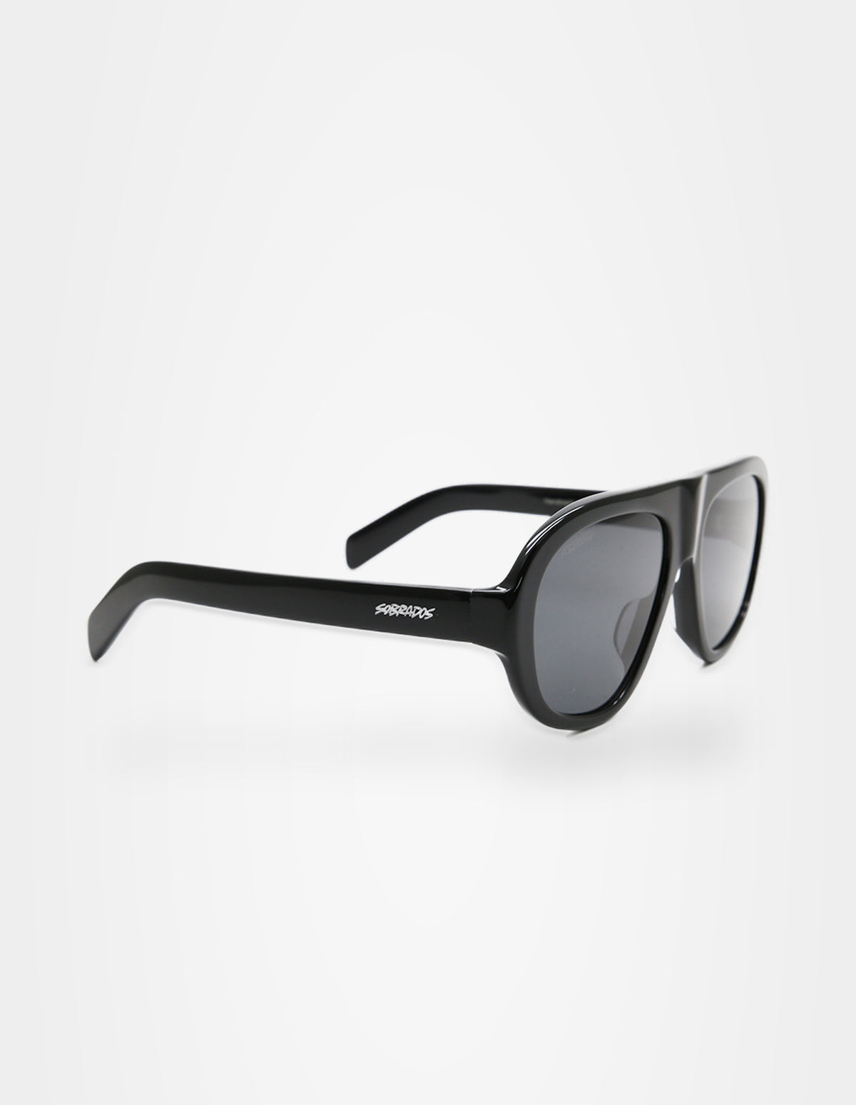 UV Nasty Black sunglasses – left three-quarter view – Sobrados