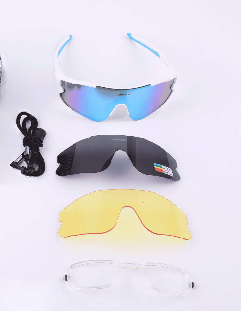 Speed White + 2 Sunglasses