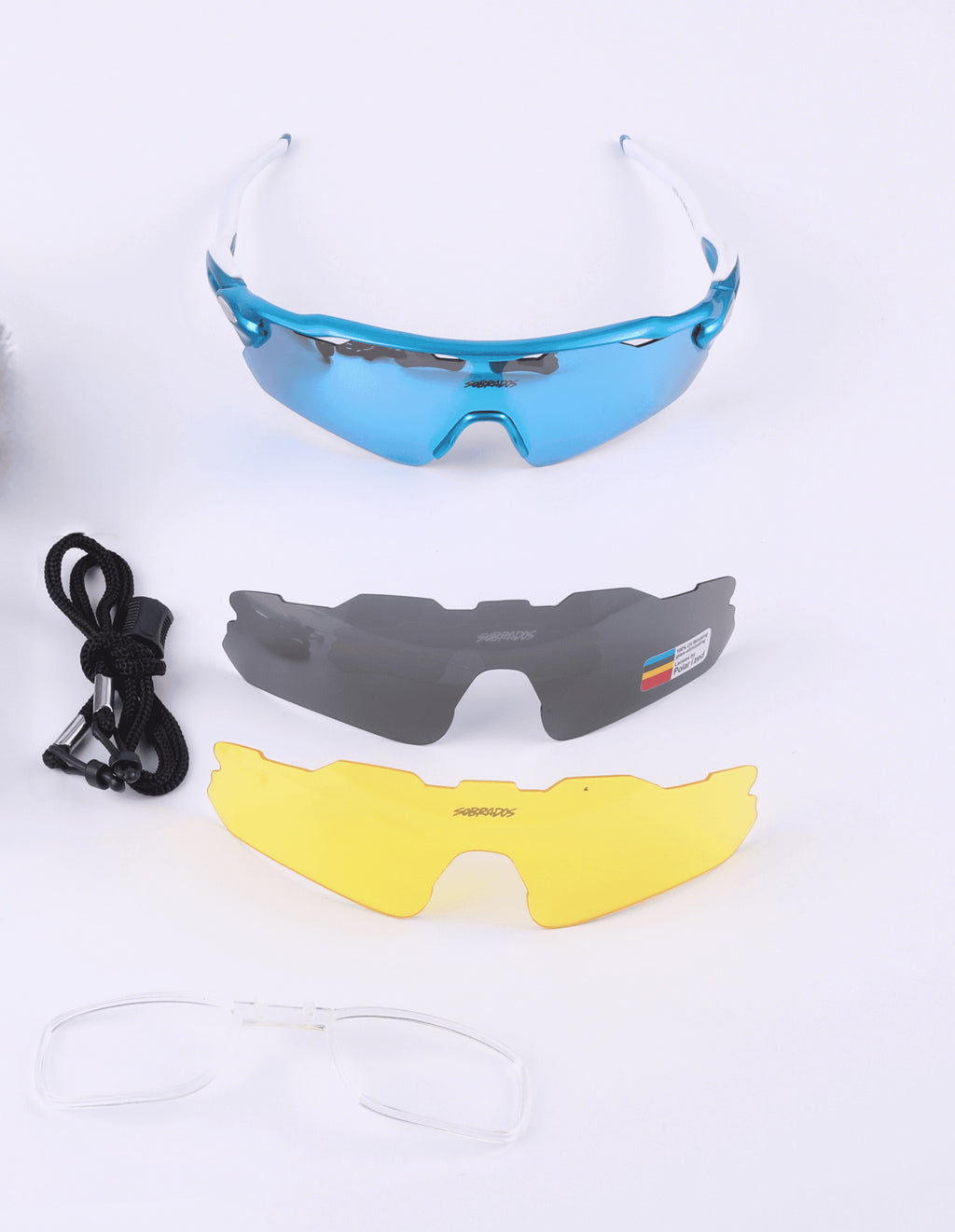 Rider White Blue + 2 Sunglasses